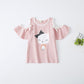 Explosion Style Children's Clothing Girls Short Sleeve