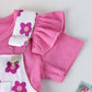 Vêtements pour enfants, combinaison tendance pour bébé, manches à volants, imprimé