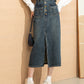 High Waist Work Clothes Denim Skirt For Women