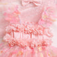 Girls' Party Dress-up Sling Butterfly Petal Mesh Dress