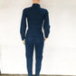 Slim-fit Stretch Foot Wash Denim Jumpsuit