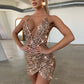 Irregular sequin dress