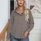 Fashion Geometry Pattern Printed Shirt Women's Long Sleeve