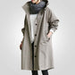 Women's Medium And Long Style Small Man Temperament Waist Closing Long Sleeve Coat
