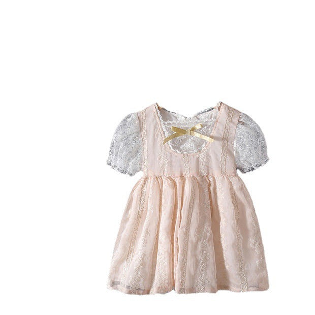 Robe de princesse style western pour enfant, manches bouffantes, pour petite fille