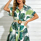 Womens Slimming Belt Short-Sleeve Dress