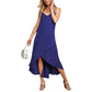 Fashionable Women's Suspender Lotus Leaf Dress