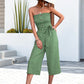 Button Pull Polka Dot Bra Jumpsuit Female
