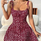 Summer French Floral Strap Dress Skirt