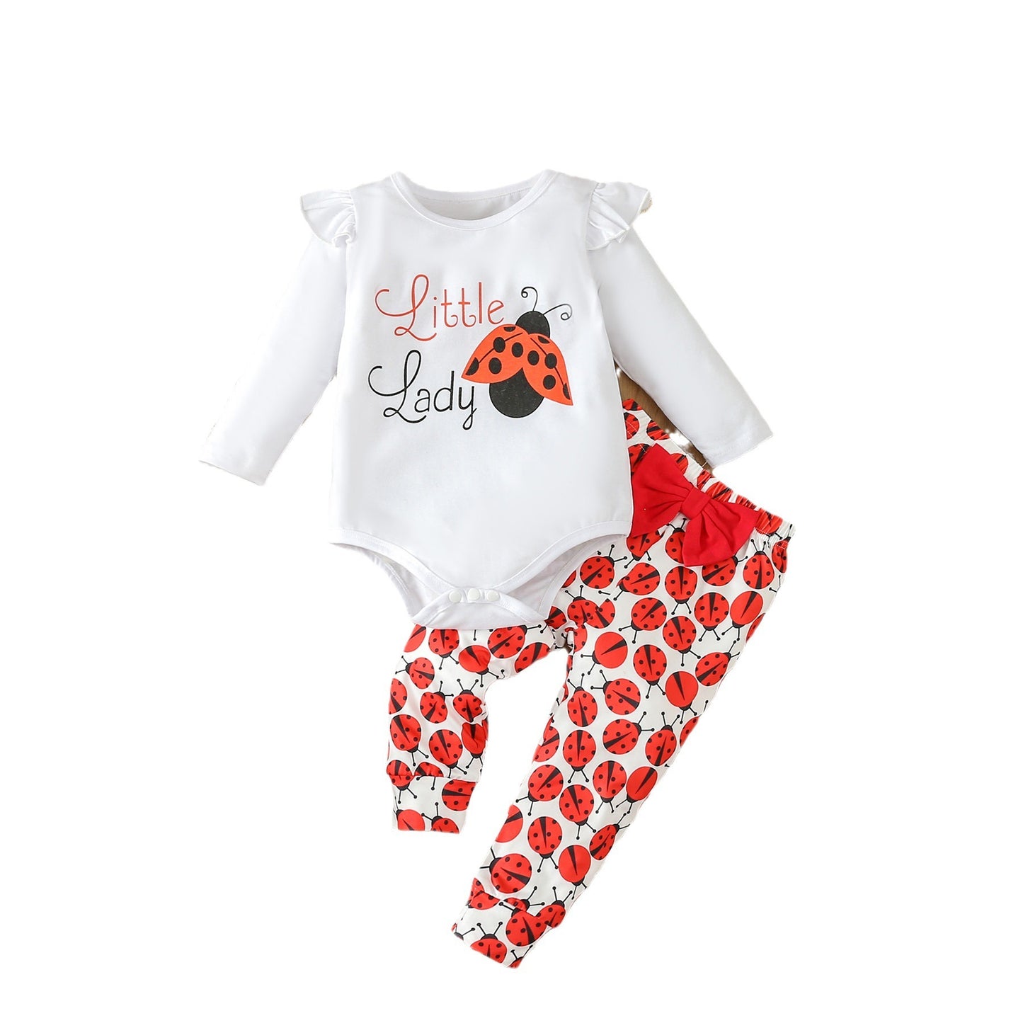 Infant Toddler Long Sleeve Bowknot Two-piece Set