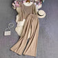 Fashion Women's Long-sleeved Top High Waist Slimming Wide-leg Pants Suit