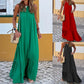 Robe dos nu sans manches de couleur unie pour femme