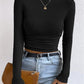 Autumn And Winter Wild Plaid Round Women's Top