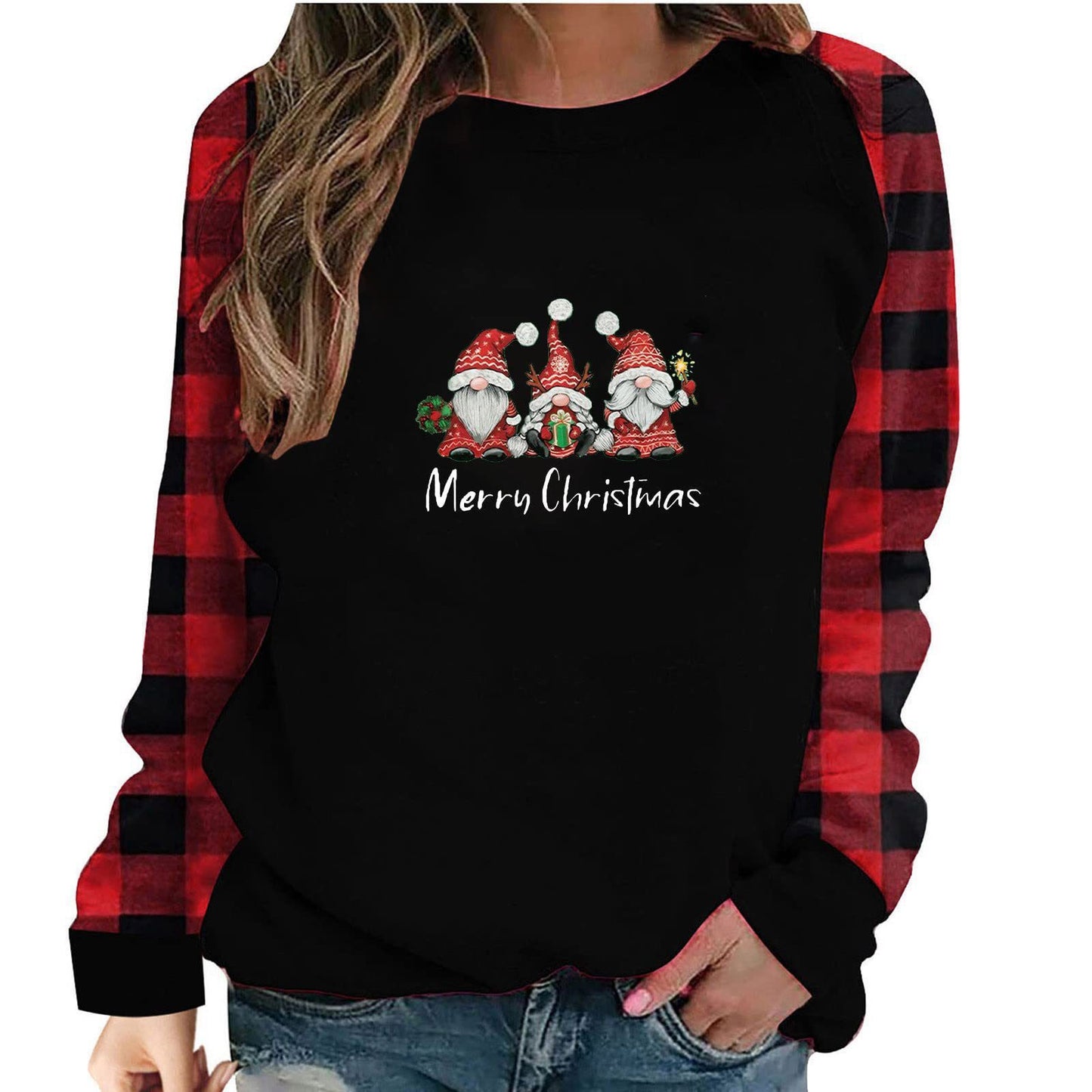 Pull ample imprimé 3D de Noël