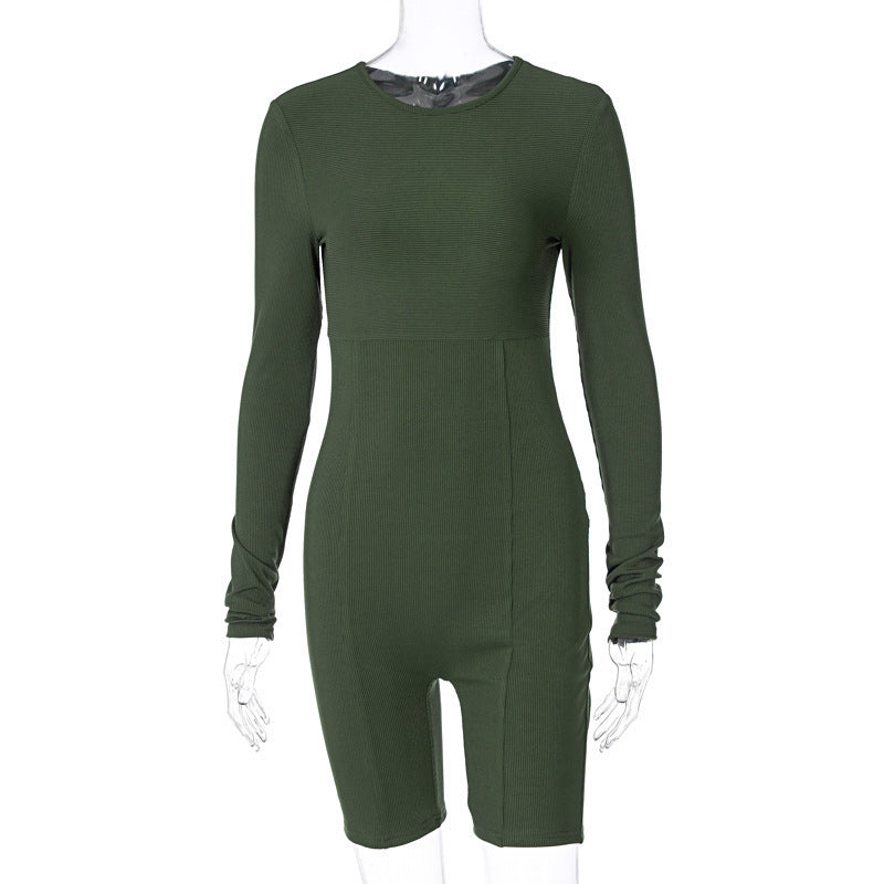 Knitted Slim-fit Hip-lifting Sports Yoga Jumpsuit
