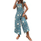 European And American Jumpsuit Printed Wide Leg Jumpsuit