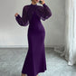 Womens Solid-Color Fashionable Patchwork Bodycon Dress