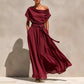 Short-sleeve Pleated Chiffon Waist-cinching Dress