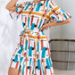 Round Neck Ruffled Tied Dress