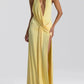 Feminine Solid Color Minimalism And Elegant Ribbon-Trimmed Dress