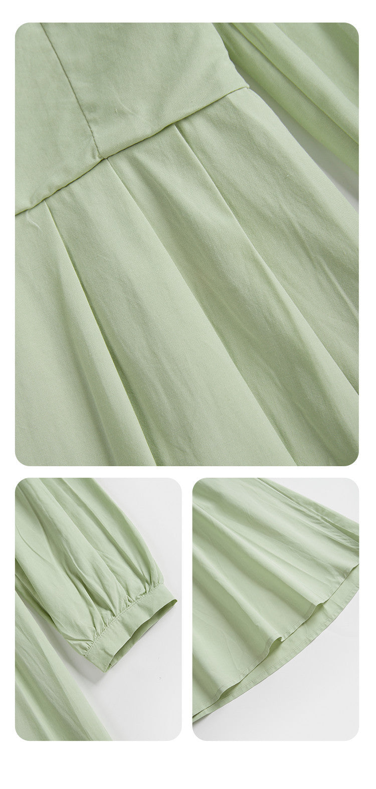 Robe à col princesse pour femme, coupe trapèze, taille haute, style printemps, petite jupe longue