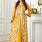 Printed Velvet Two-piece Suit Women's Dress Evening Dress
