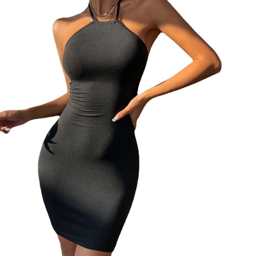 Temperament Commuting Inner Wrap Skirt Knitted Slim Dress