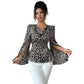 Women's Elegant Leopard Print High-end Long-sleeved Shirt