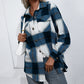 Cashmere Plaid Top Loose Casual Shirt Jacket Women