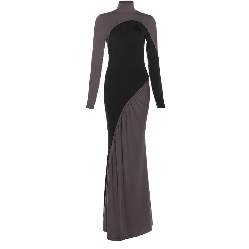 Fashionable And Creative Street-Style Patchwork High-Waist Bodycon Dress For Women