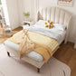 Upholstered Bed,Single Bed-3ft 90x190cm ,with Slatted Frame And Headboard, Youth Bed, Wooden Slatted Support, Easy Assembly, Velvet, Pink