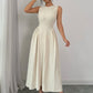 European And American-style Sleeveless Figure-flattering Waist-cinching Dress