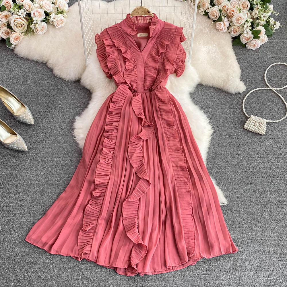 Ladies Fashion Personality Pleated Dress