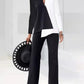 Women's Fashion Temperament Color Matching Loose Trousers Two-piece Suit