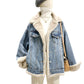 BF-style Single-breasted Two-sided Denim Jacket