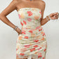 Lace Printed Tube Top Dress