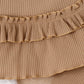 Vêtements pour enfants printemps-été pour jeunes et petites filles, chemisier à col en dentelle, pantalon à rayures enfoncées en corne, costume deux pièces