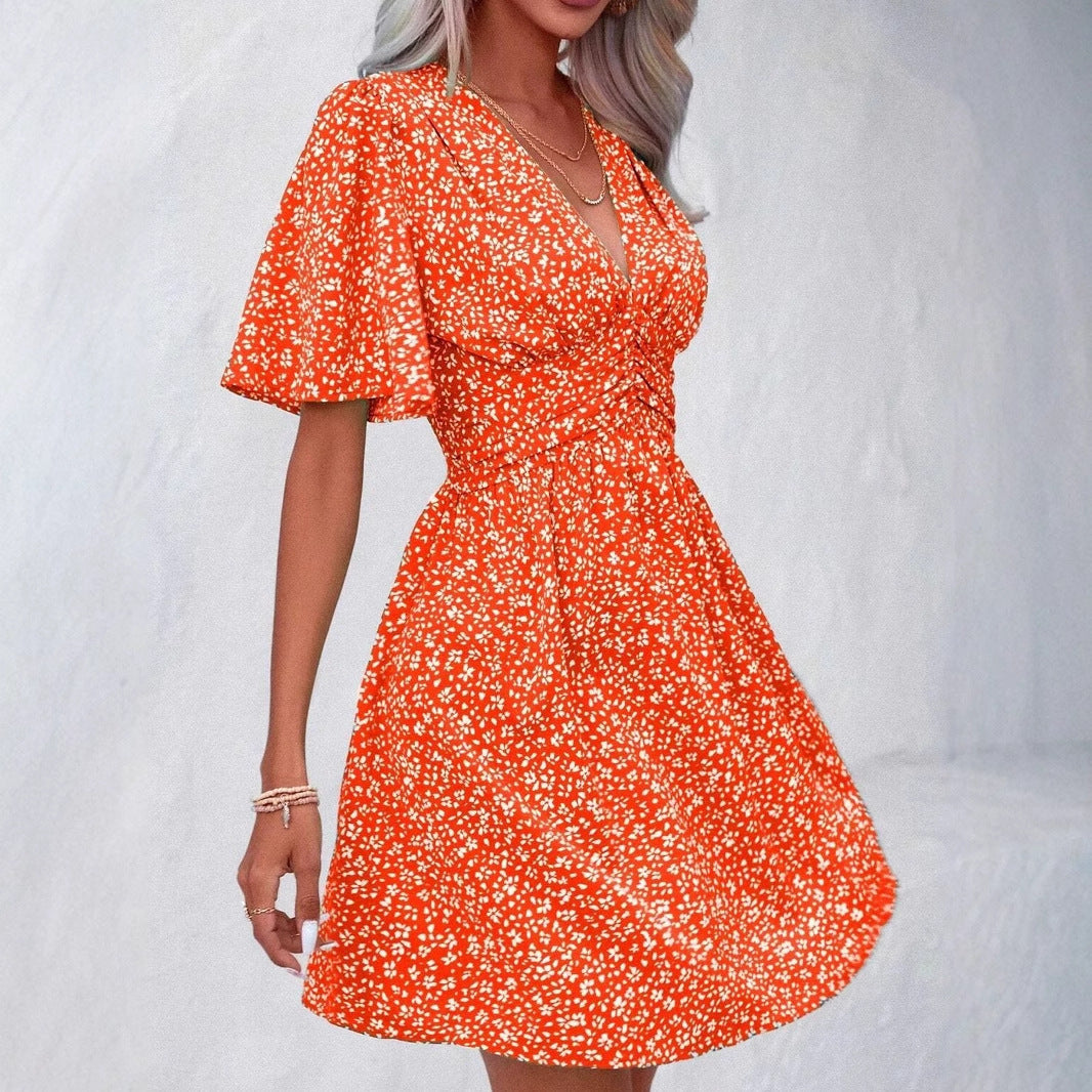 Robe confortable et décontractée à manches courtes pour femme
