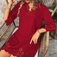 Women's Solid-color Burnout Dress Spring Summer