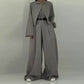 Women's Jumpsuit Long Sleeve Short Suit Two-piece Set