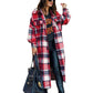 Women's Fashion Long-sleeved Loose Plaid Shirt