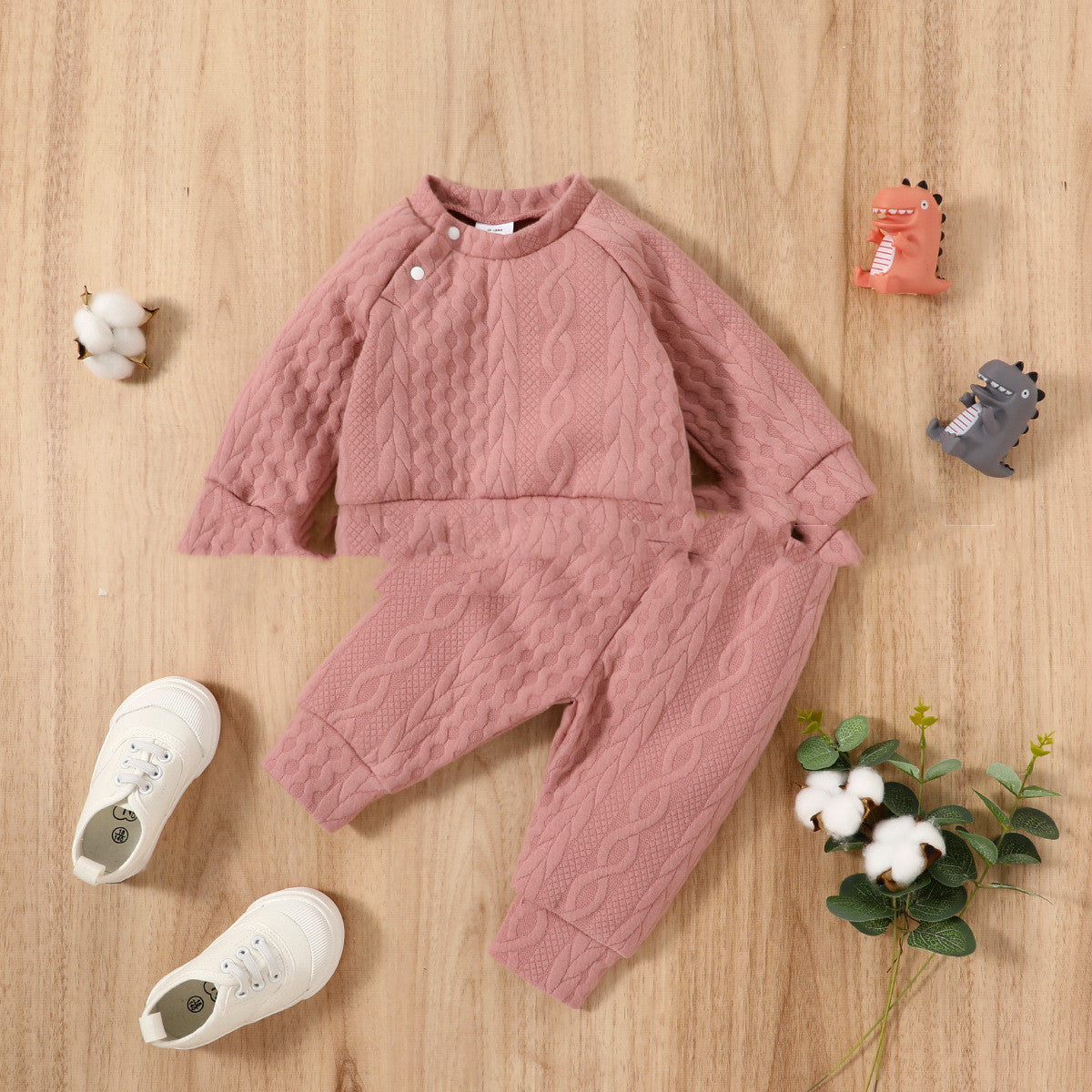 Pull en coton uni sans capuche pour l'automne et l'hiver