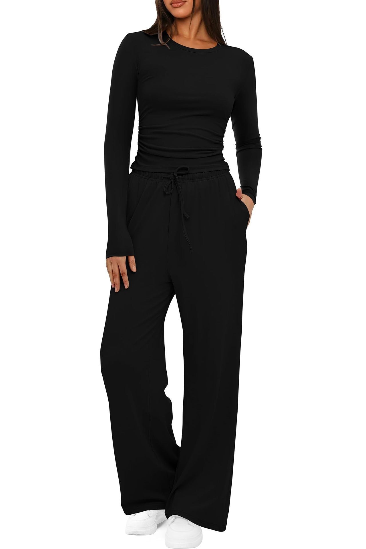 Women's Suit Long Sleeve Solid Color Casual Suit