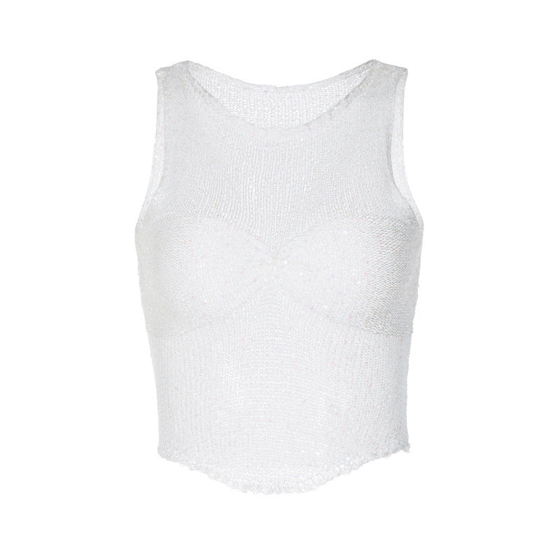 Women's Stylish Crewneck Sleeveless Top