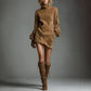 Fashion High Collar Long Sleeve Dress For Women