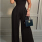 Fashion Multi-strap Cross Wide-leg Jumpsuit