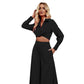 Costume deux pièces pour femme, pantalon long et large, tendance