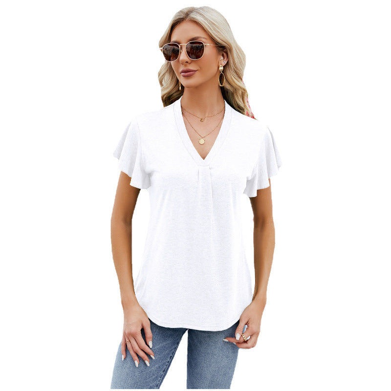 Fashion Short Sleeve T-shirt Top For Women