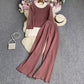 Fashion Women's Long-sleeved Top High Waist Slimming Wide-leg Pants Suit