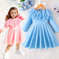 Solid Color Long Sleeve Lace Collar Princess Dress